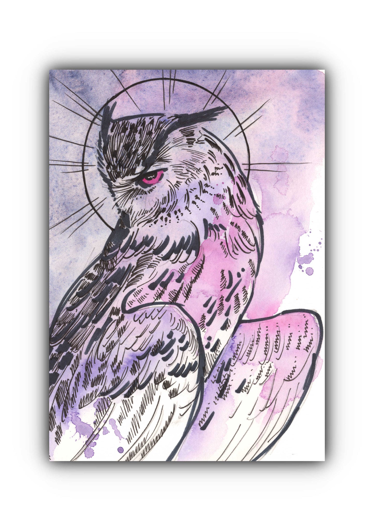 Purple Owl Sticker