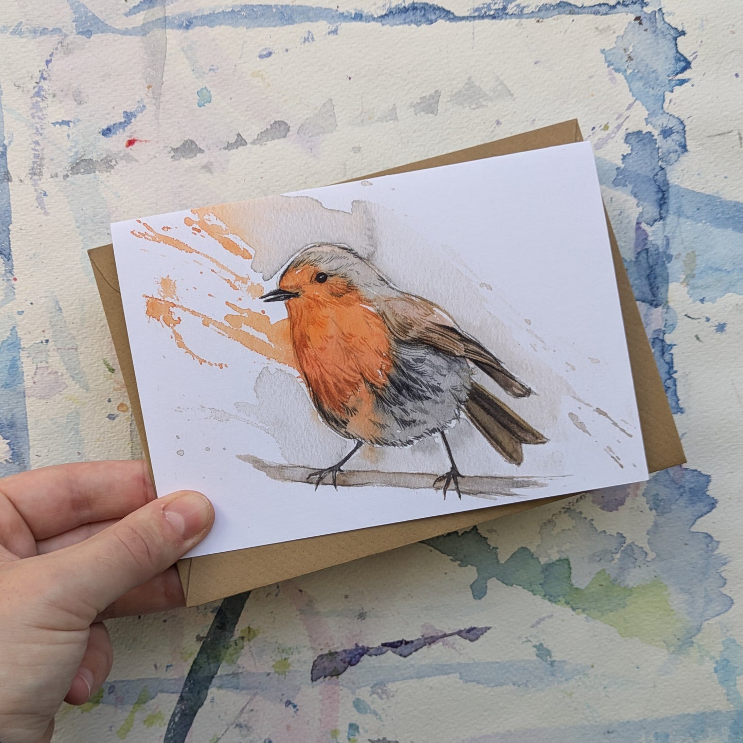 Robin - Watercolour Greeting Card