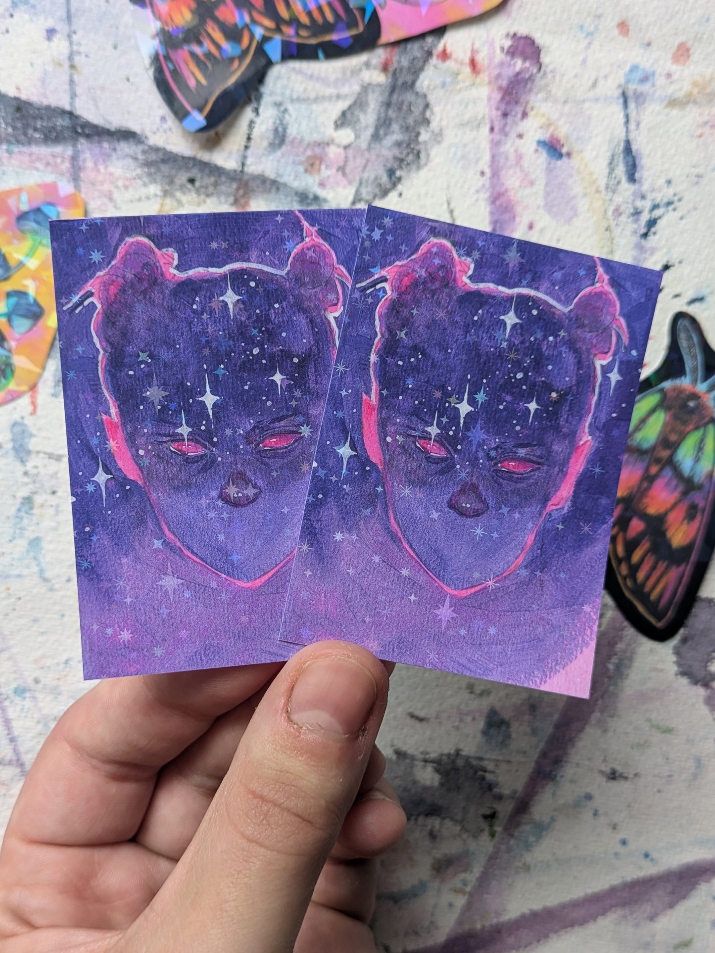 Holographic Star Girl Sticker