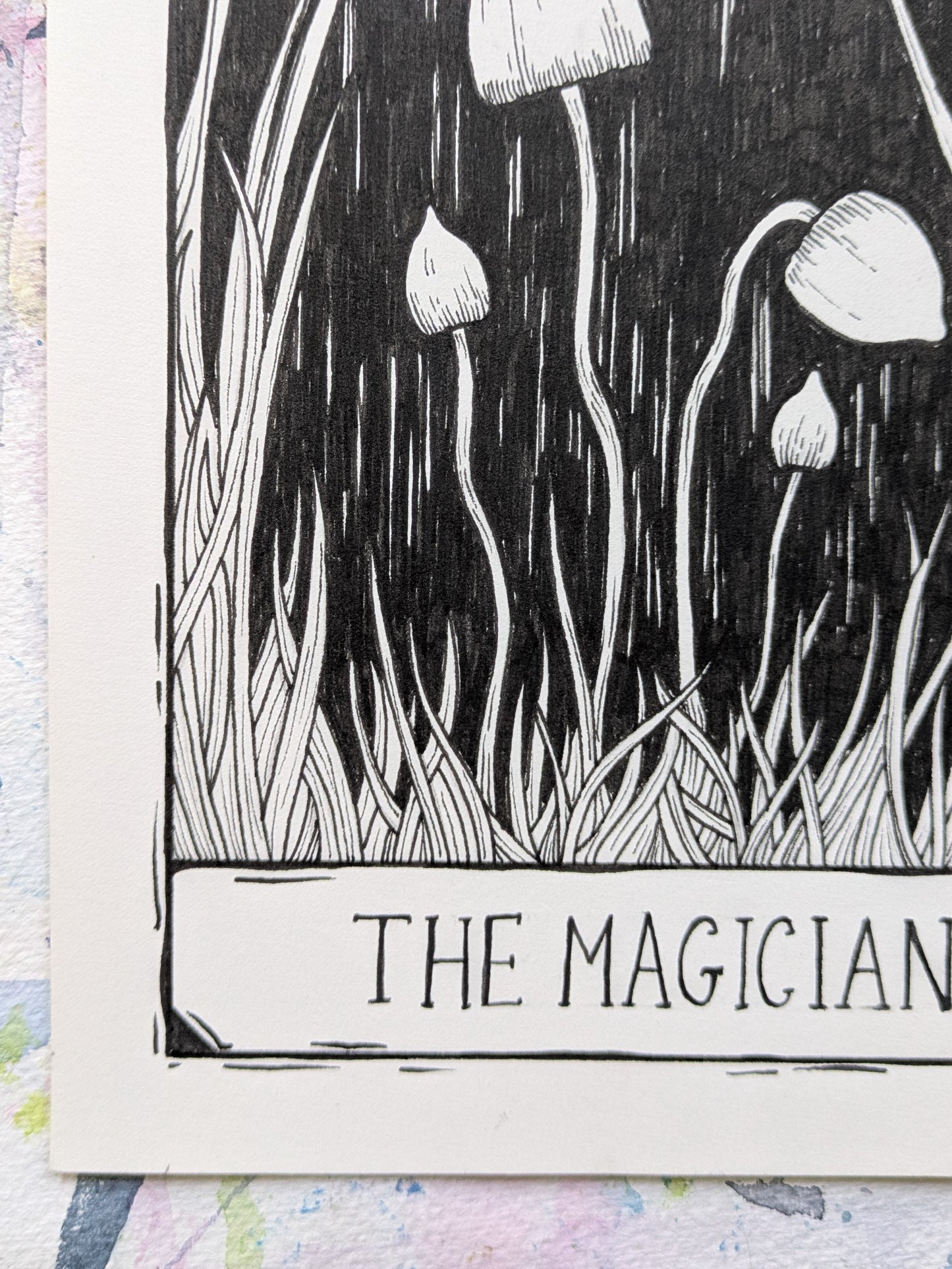 The Magician Mushroom Tarot | Original Pen Drawing