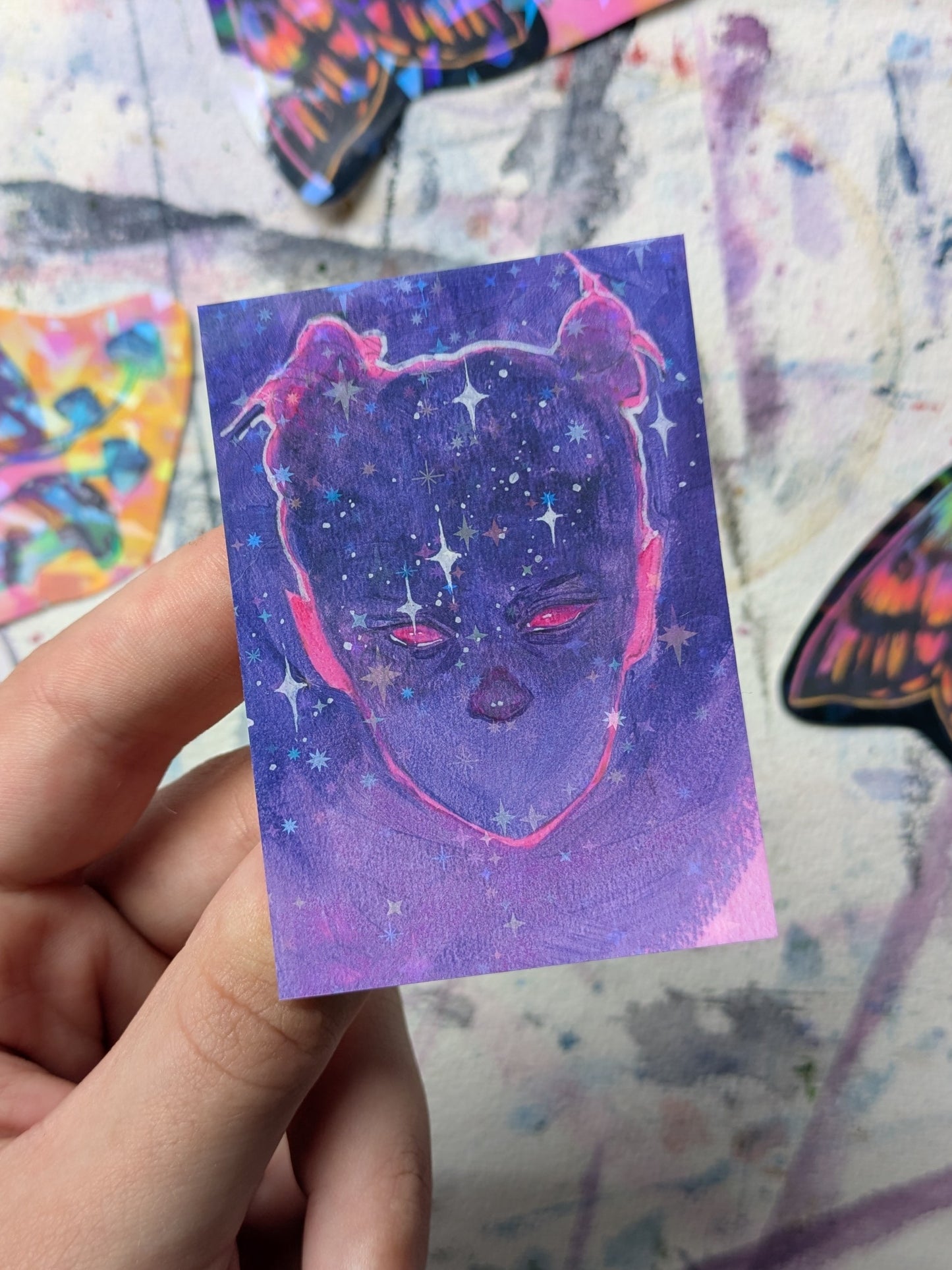Holographic Star Girl Sticker