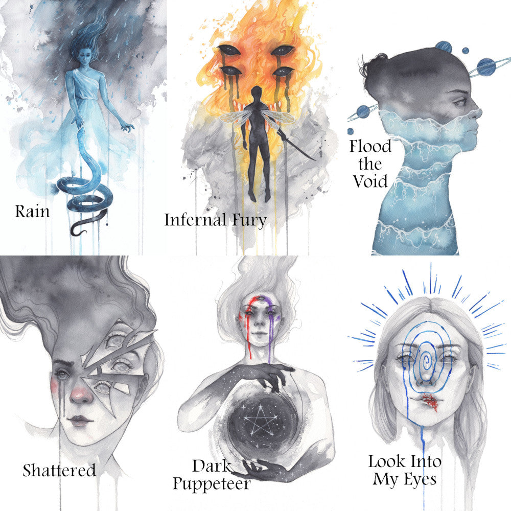 Dark Illustration Print Bundle | A5 or A4 Art Prints