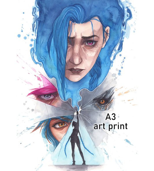 A3 'Jinx' art print