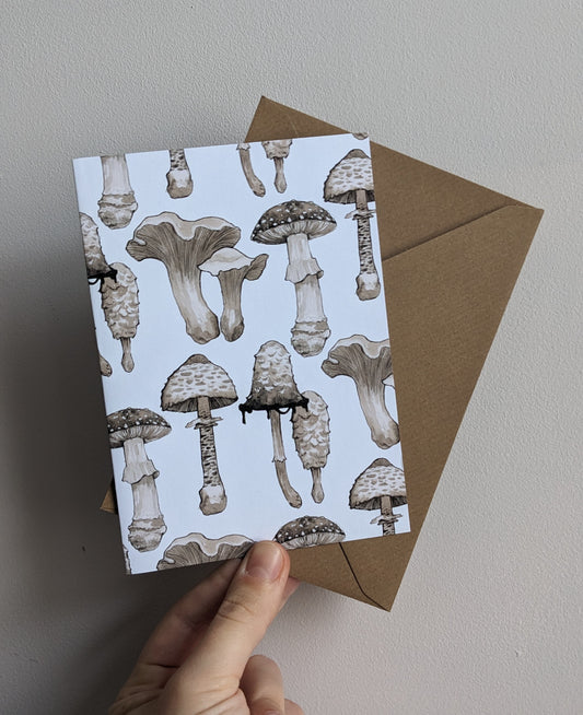 Mushroom Ink Greeting Card