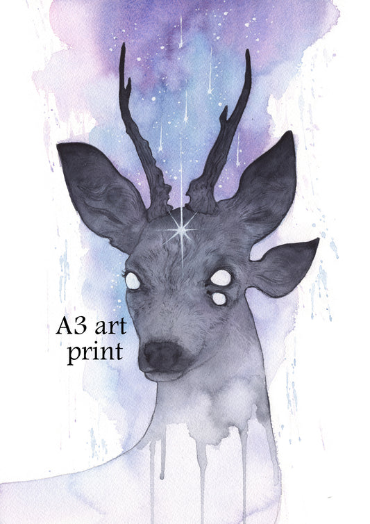 A3 'Celestial Deer' Art Print