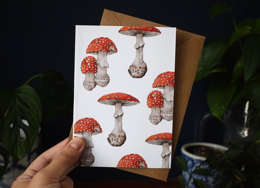 Fly Agaric Toadstool Mushroom Greeting Card