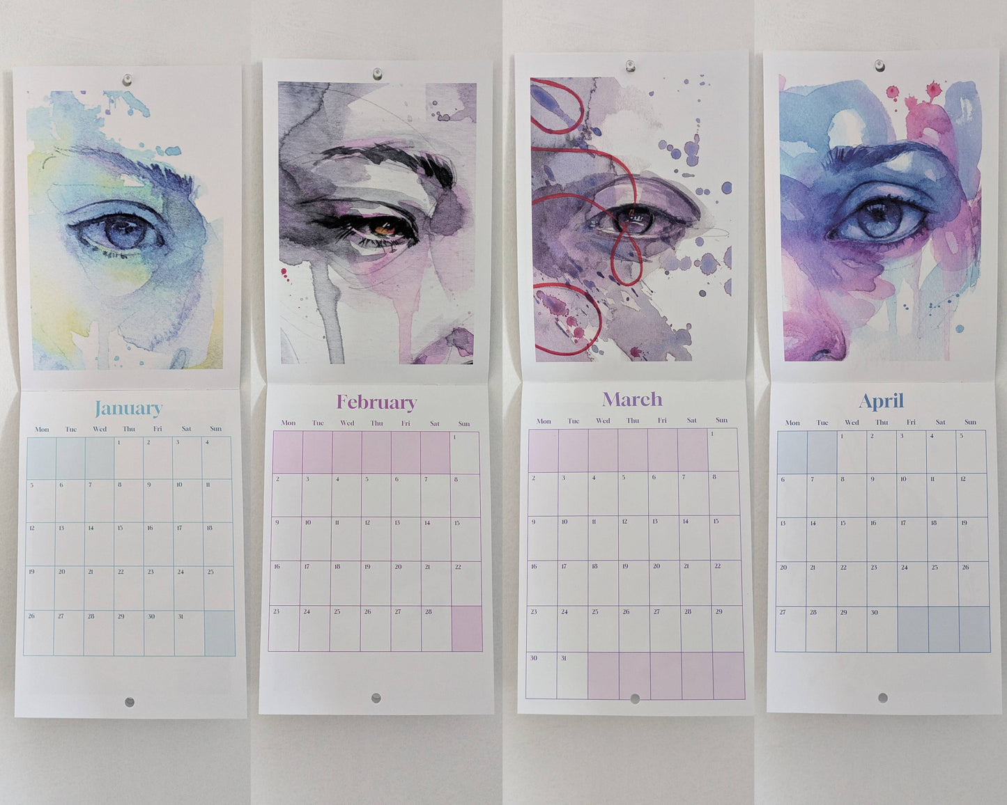 2026 Calendar - Illustrated Eyes