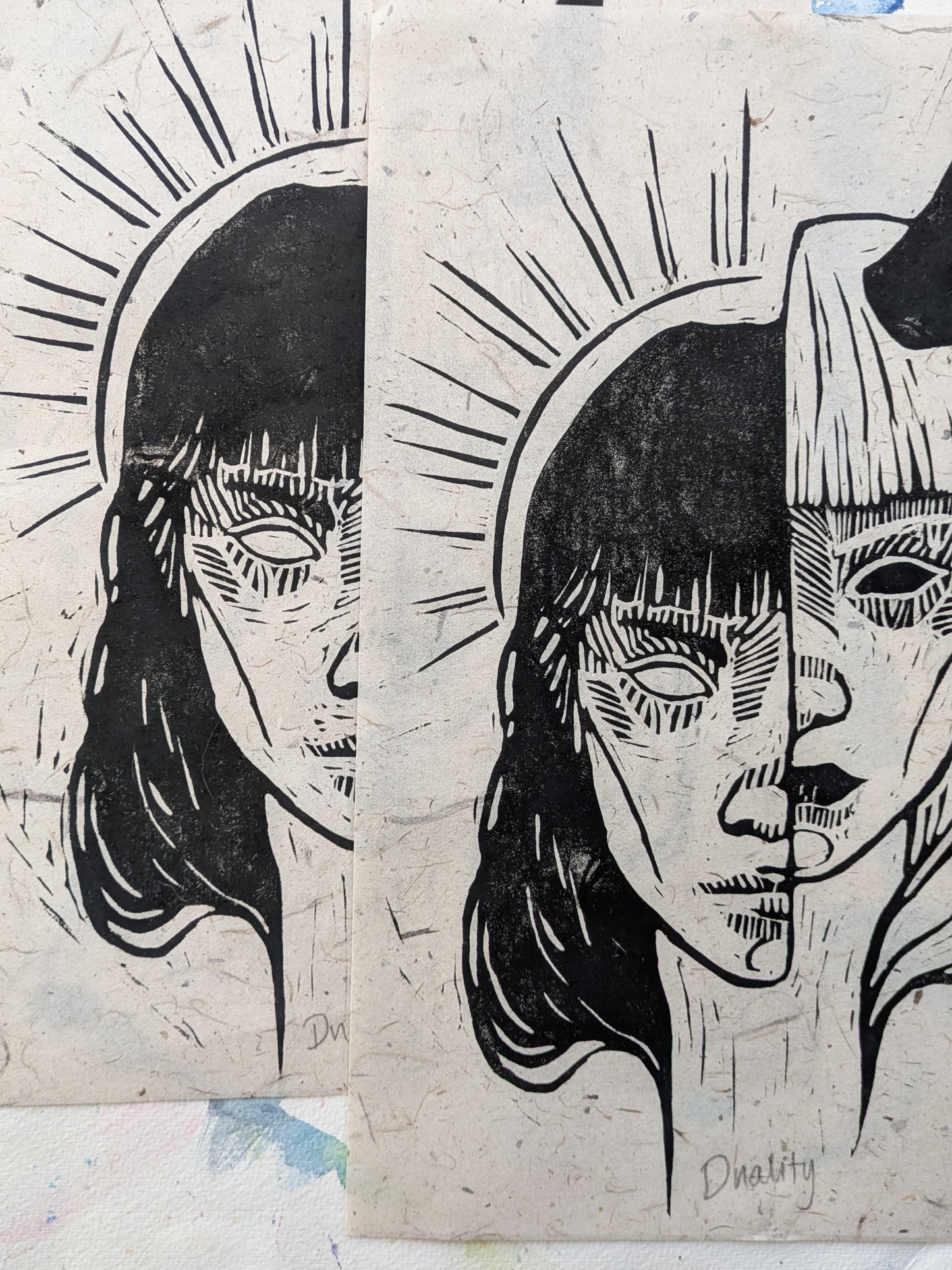 Duality | Original Lino Print