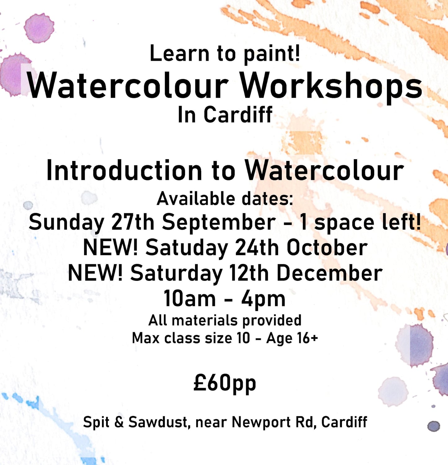Watercolour Workshops