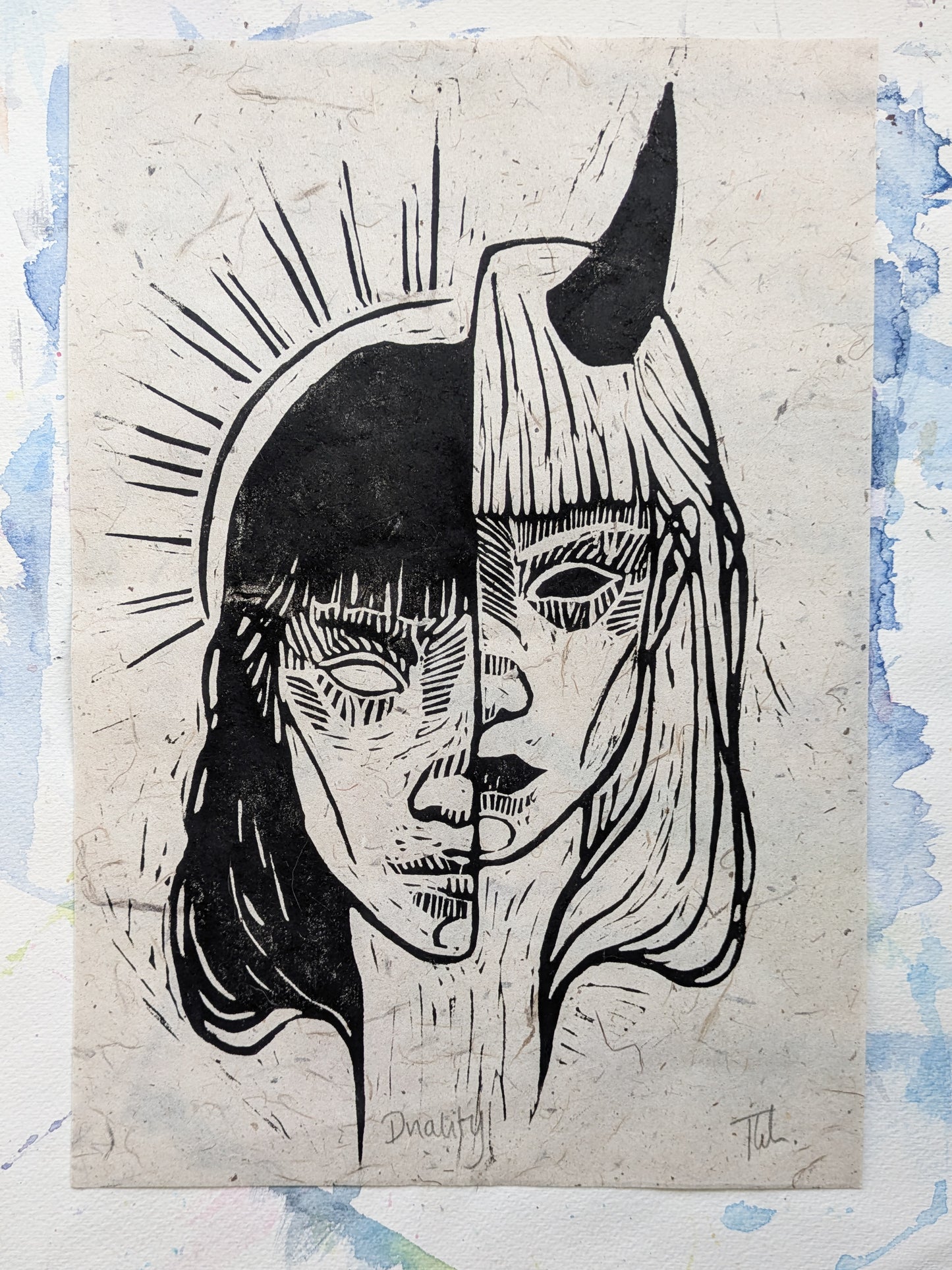 Duality | Original Lino Print