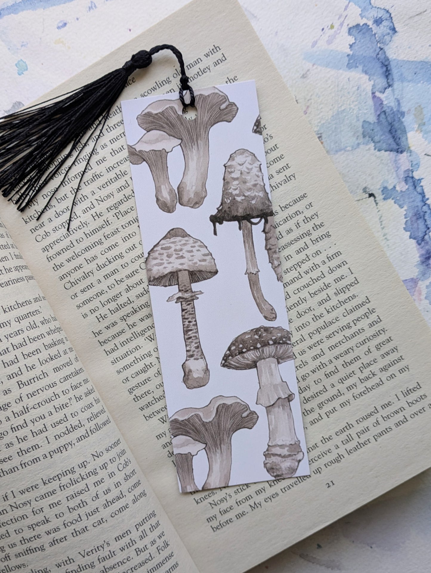Inkcap Mushroom Ink Bookmark