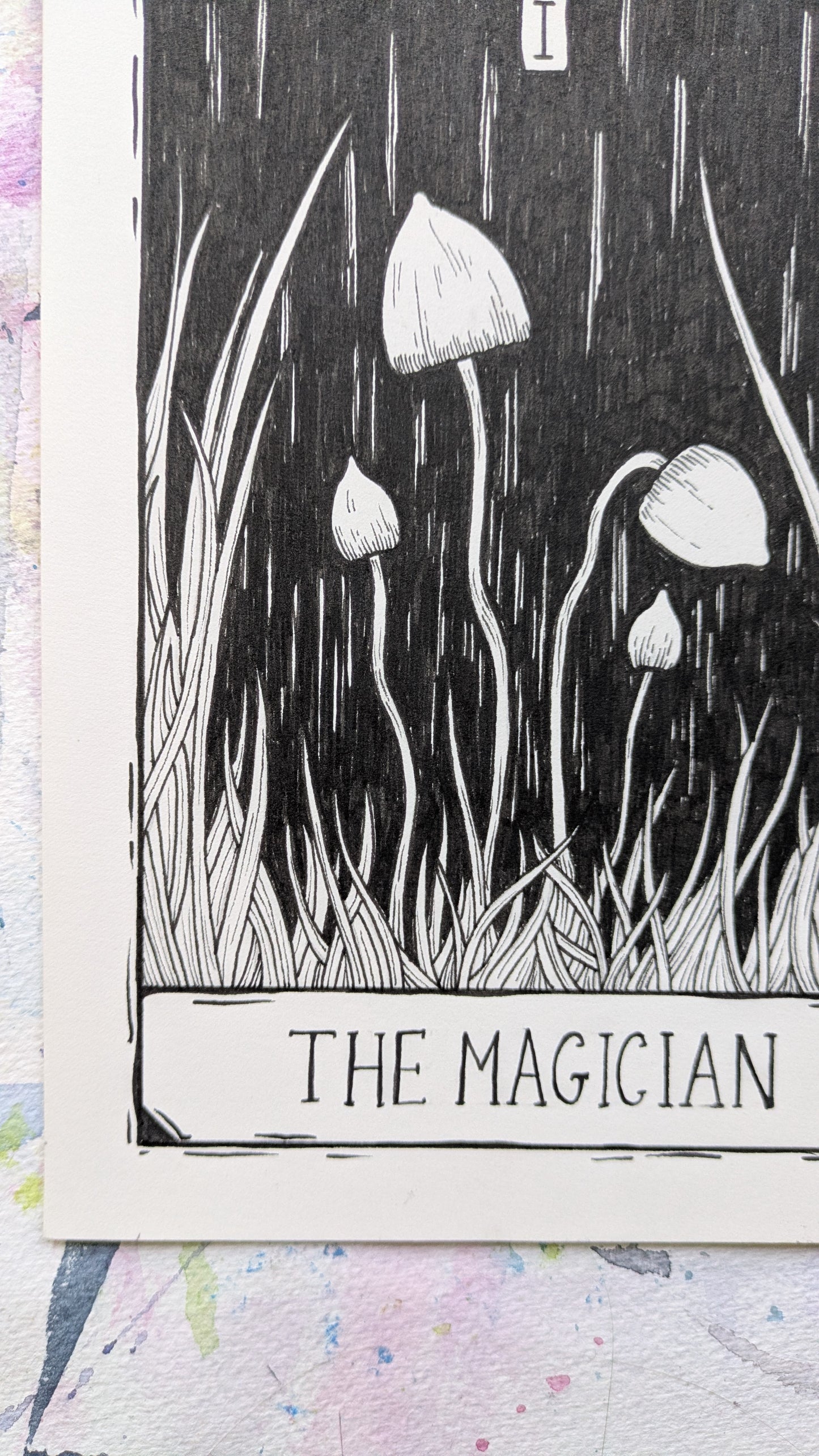 The Magician Mushroom Tarot | Original Pen Drawing