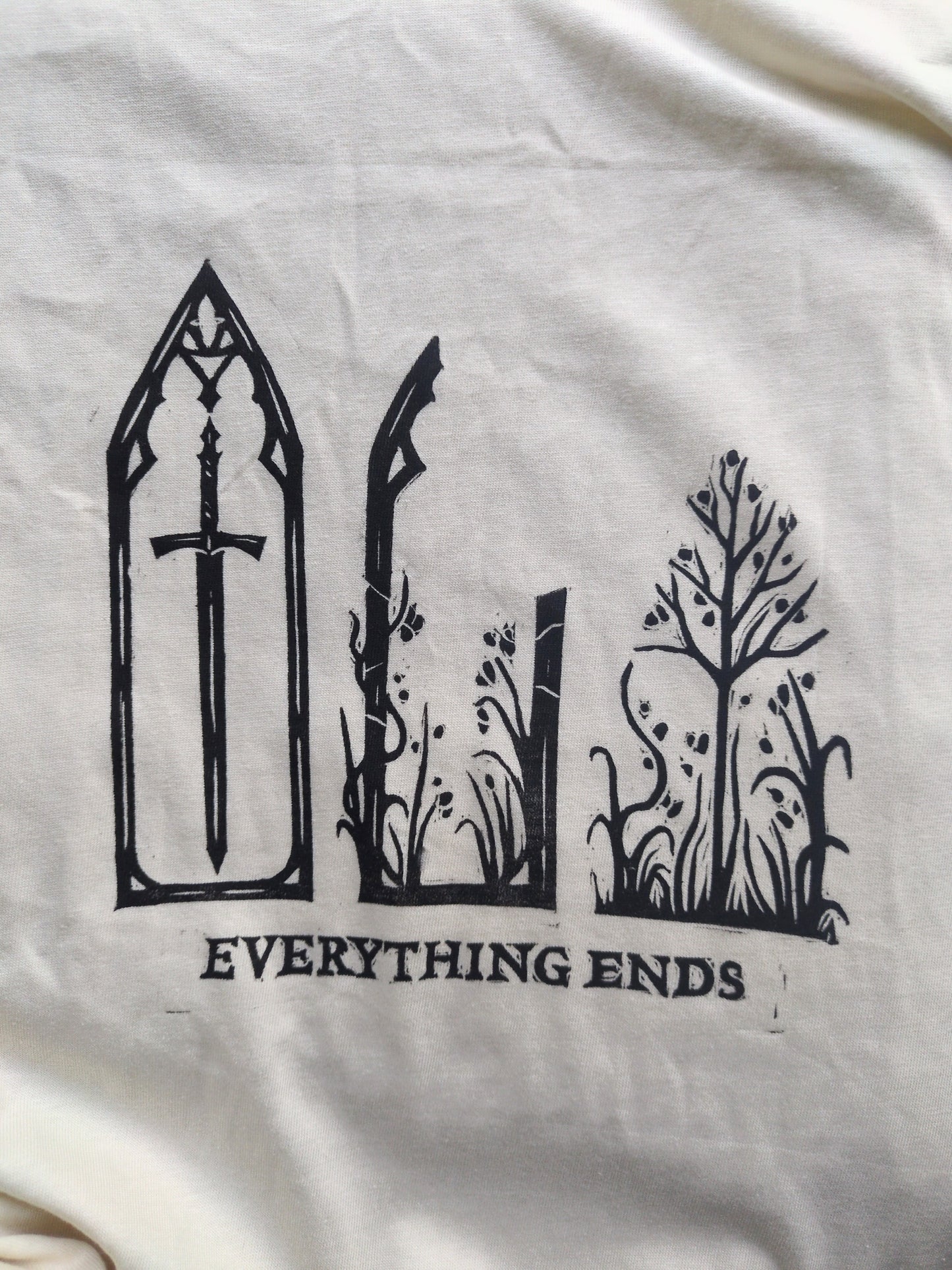 PRE-ORDER 'Everything Ends' Hand-printed T-shirt
