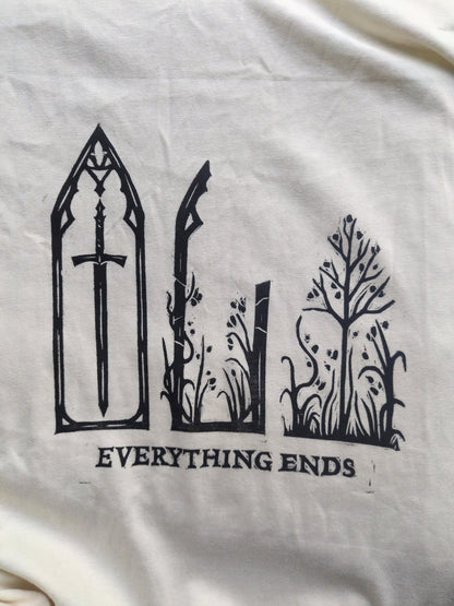 PRE-ORDER 'Everything Ends' Hand-printed T-shirt
