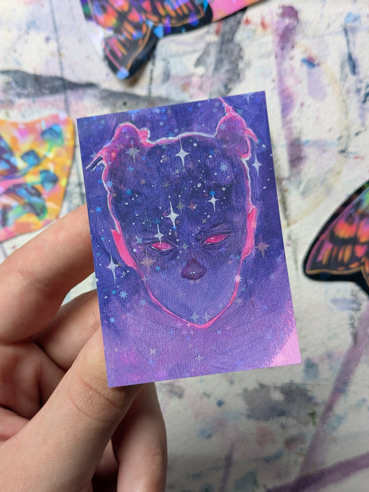 Holographic Star Girl Sticker