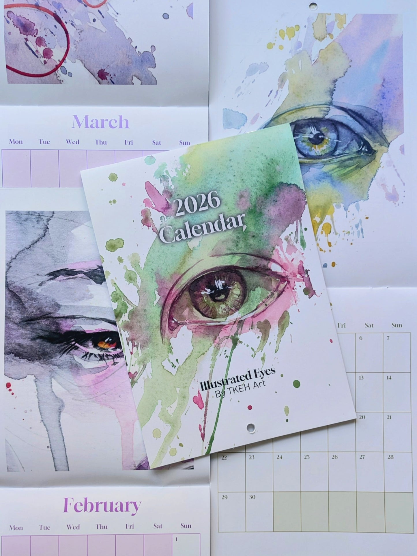 2026 Calendar - Illustrated Eyes