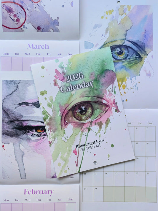 2026 Calendar - Illustrated Eyes