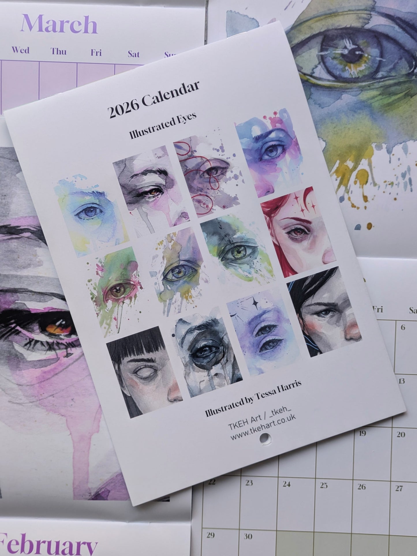 2026 Calendar - Illustrated Eyes