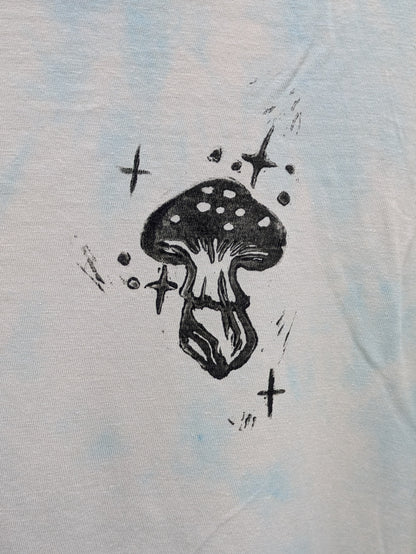 'Mushroom' Hand-printed T-shirt