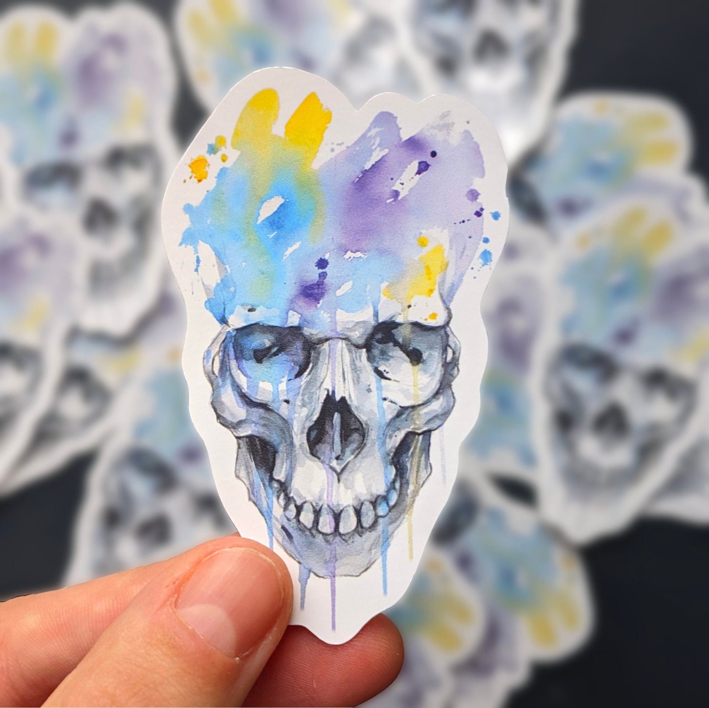 Mind Blown Skull Sticker