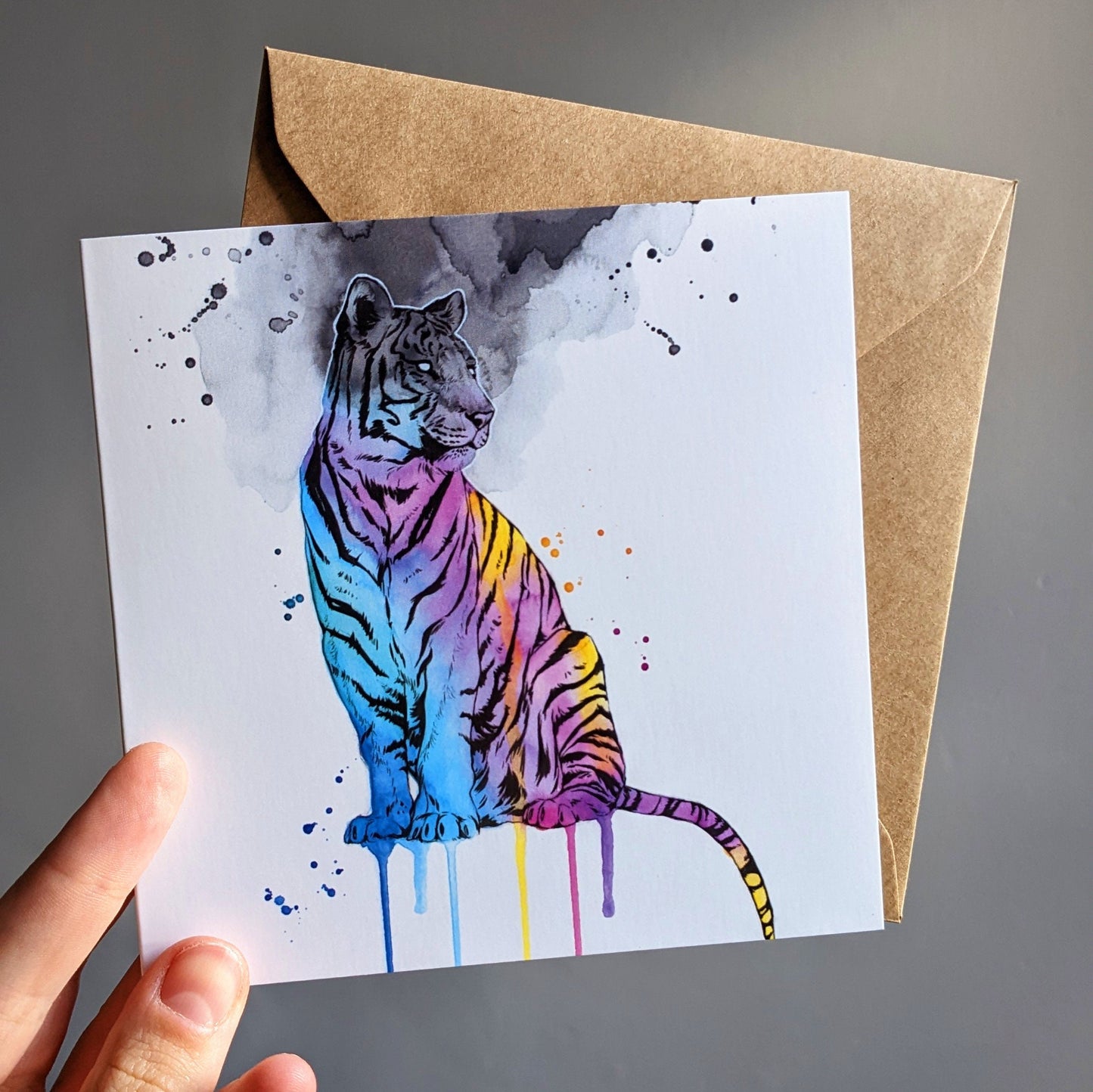 Burning Bright Tiger Greeting Card