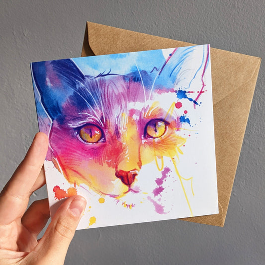 Cat 'Beans' Greeting Card