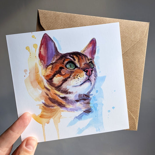 Bengal Cat Greeting Card