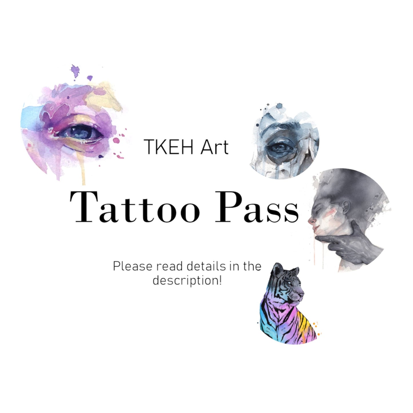 Tattoo Pass / Ticket | Permission to tattoo a premade design