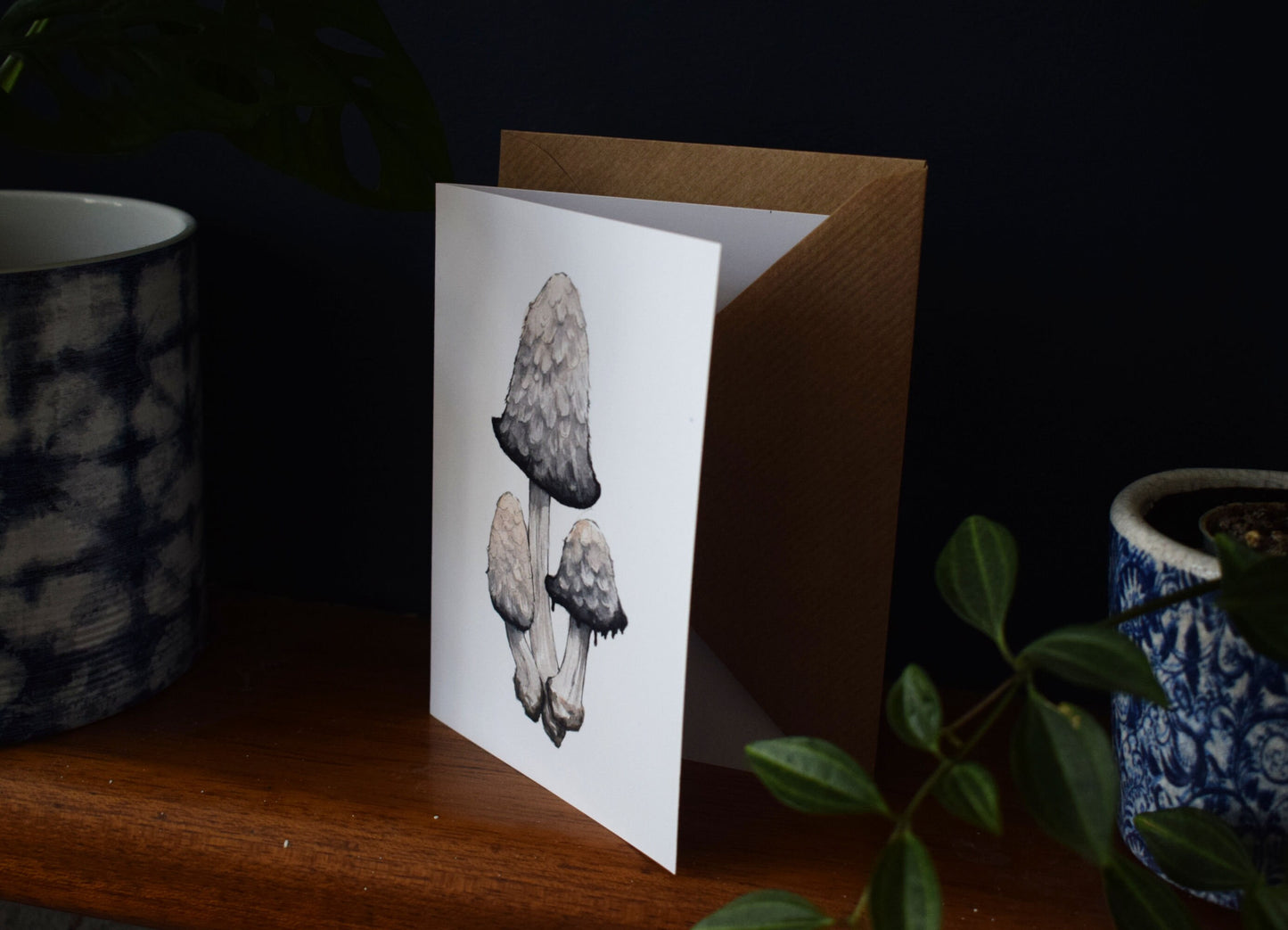 Shaggy Inkcap Mushroom Greeting Card