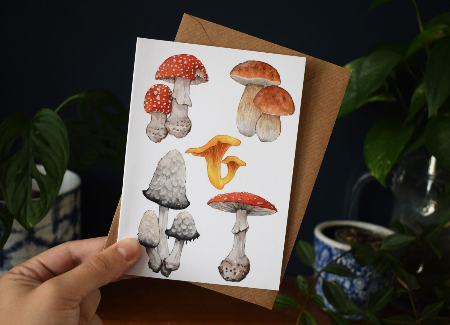 British Mushrooms Greeting Card