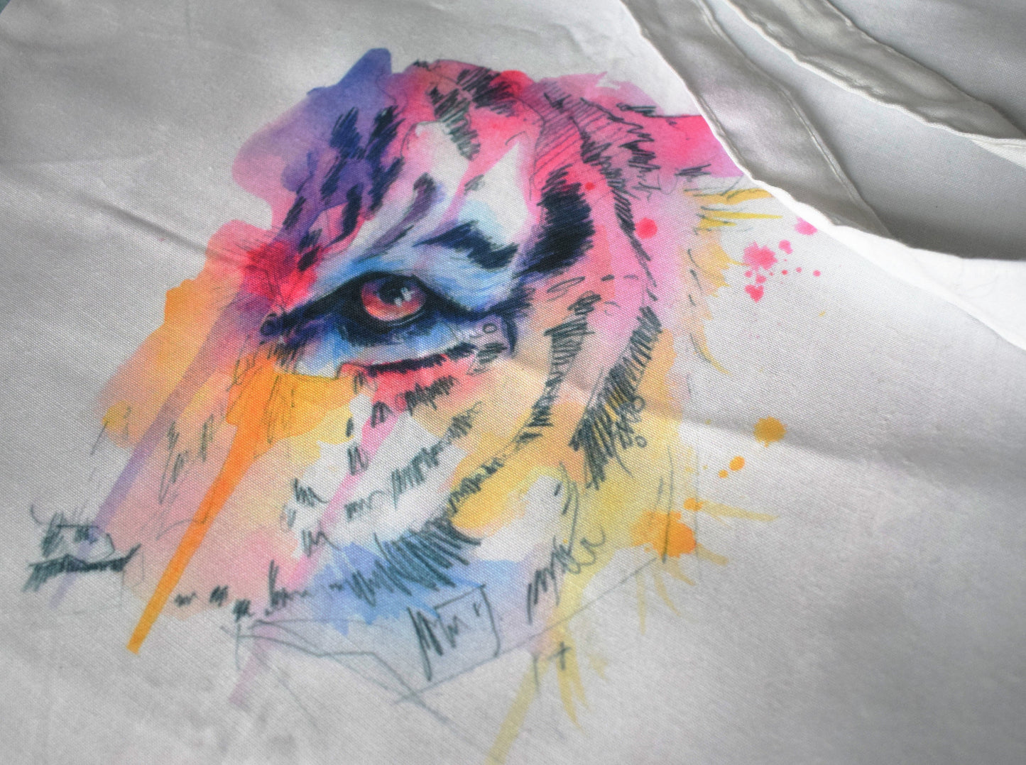 Watercolour Tiger tote bag